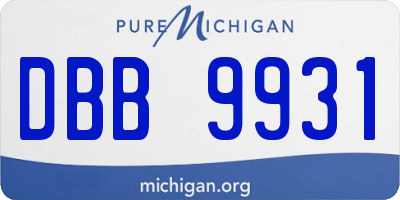 MI license plate DBB9931