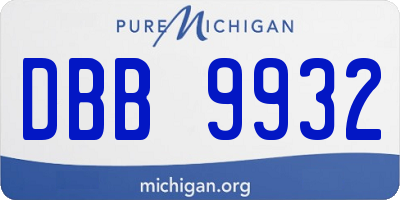 MI license plate DBB9932