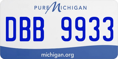 MI license plate DBB9933