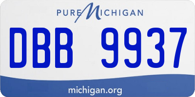 MI license plate DBB9937