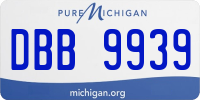 MI license plate DBB9939