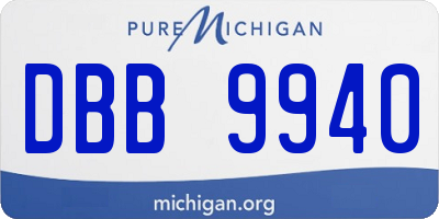 MI license plate DBB9940