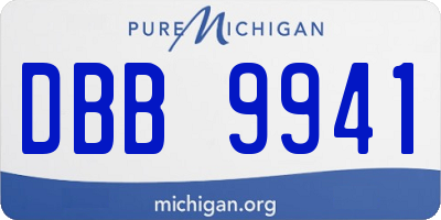 MI license plate DBB9941