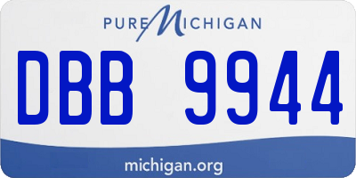 MI license plate DBB9944