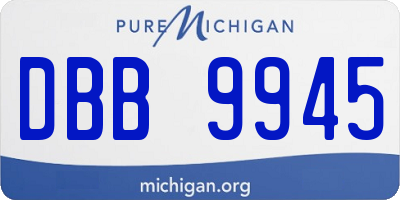 MI license plate DBB9945