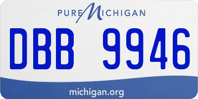 MI license plate DBB9946