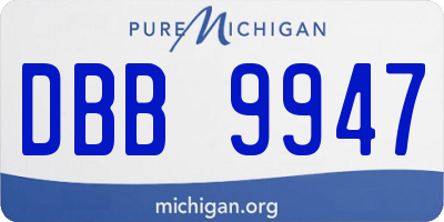 MI license plate DBB9947