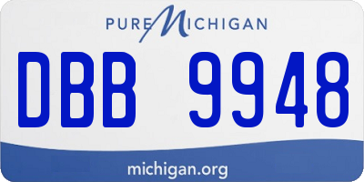 MI license plate DBB9948