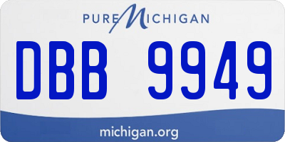 MI license plate DBB9949