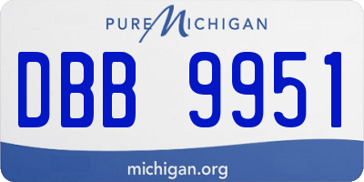 MI license plate DBB9951