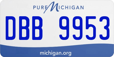 MI license plate DBB9953