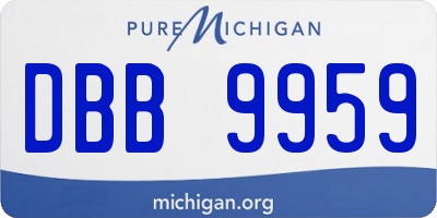 MI license plate DBB9959