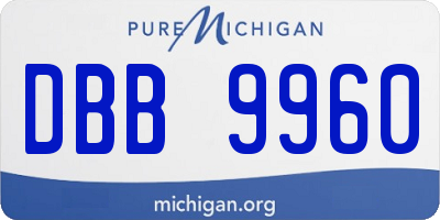 MI license plate DBB9960
