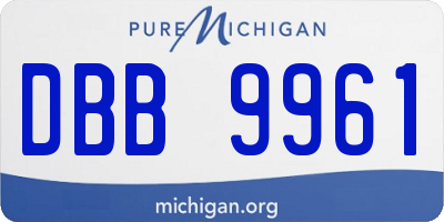 MI license plate DBB9961