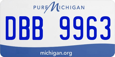 MI license plate DBB9963