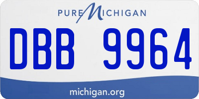 MI license plate DBB9964