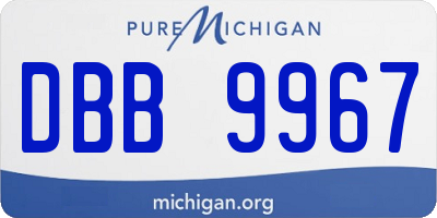 MI license plate DBB9967