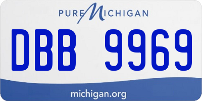 MI license plate DBB9969