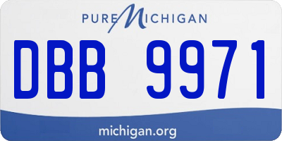MI license plate DBB9971