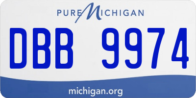 MI license plate DBB9974
