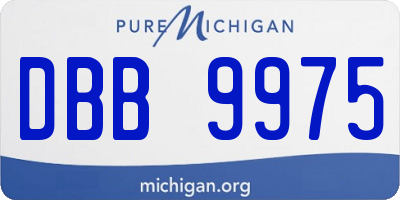 MI license plate DBB9975