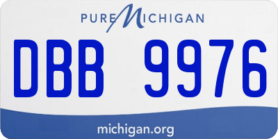 MI license plate DBB9976