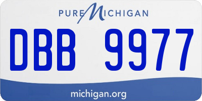 MI license plate DBB9977