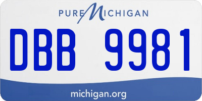 MI license plate DBB9981