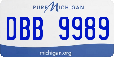MI license plate DBB9989