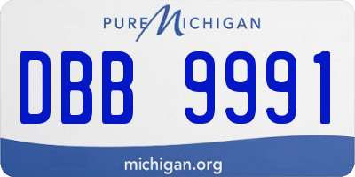 MI license plate DBB9991