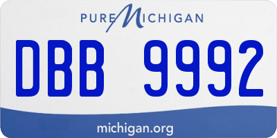 MI license plate DBB9992