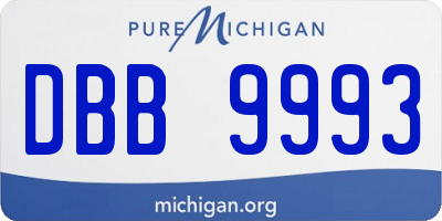 MI license plate DBB9993