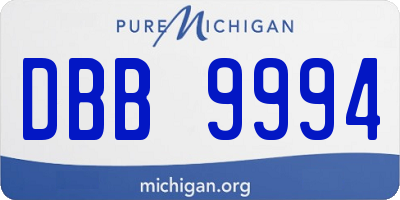 MI license plate DBB9994