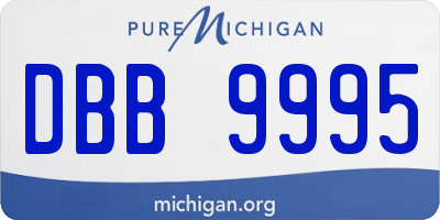 MI license plate DBB9995