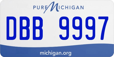 MI license plate DBB9997