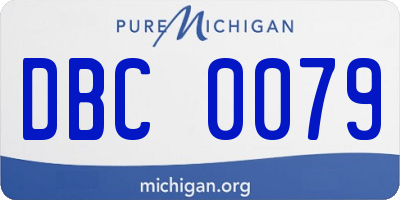 MI license plate DBC0079