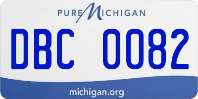 MI license plate DBC0082