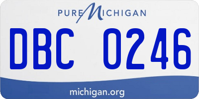 MI license plate DBC0246