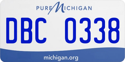 MI license plate DBC0338