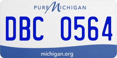 MI license plate DBC0564