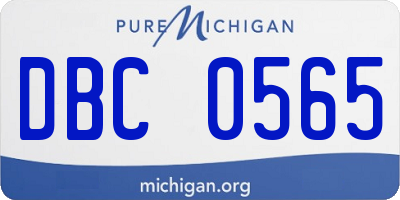 MI license plate DBC0565