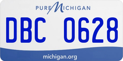 MI license plate DBC0628