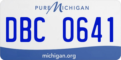 MI license plate DBC0641