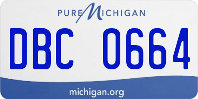 MI license plate DBC0664