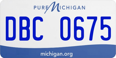 MI license plate DBC0675