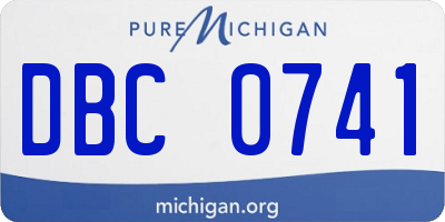 MI license plate DBC0741