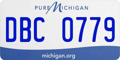 MI license plate DBC0779