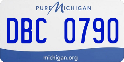 MI license plate DBC0790