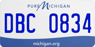 MI license plate DBC0834