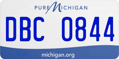 MI license plate DBC0844